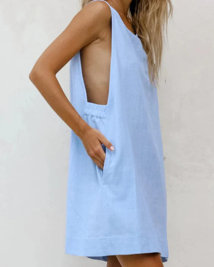 Loose Cotton Nightdress with Straps