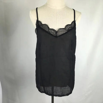 Backless Sling Sleeveless Blouse French Lace Camisole