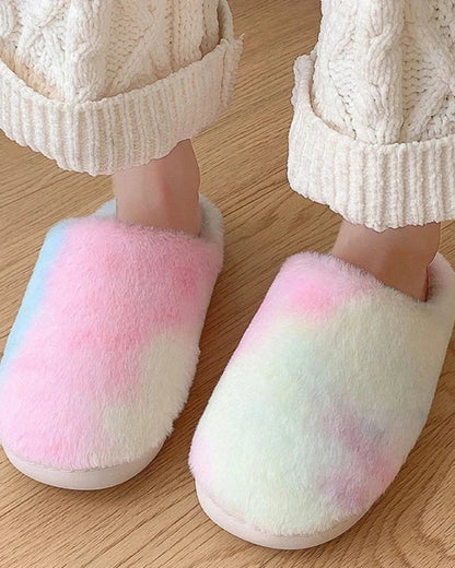 Fluffy Tie Dye Slippers