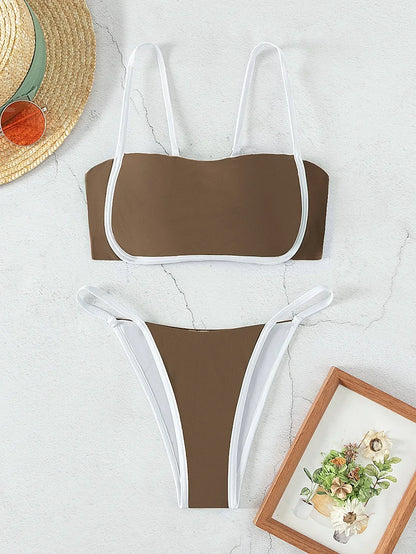 Bikini with a tie at the back