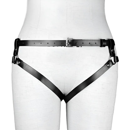 Leather Harness with Rear Fastening