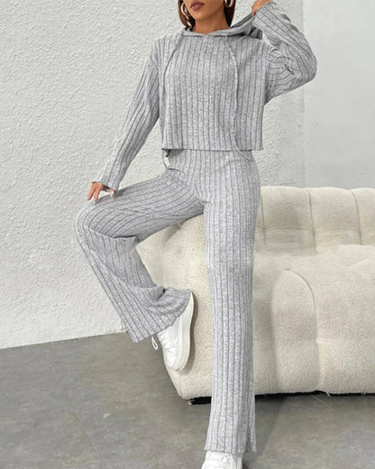 Long Loose Hooded Loungewear Set