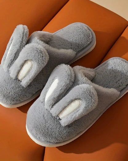 Fluffy Slippers with Ears