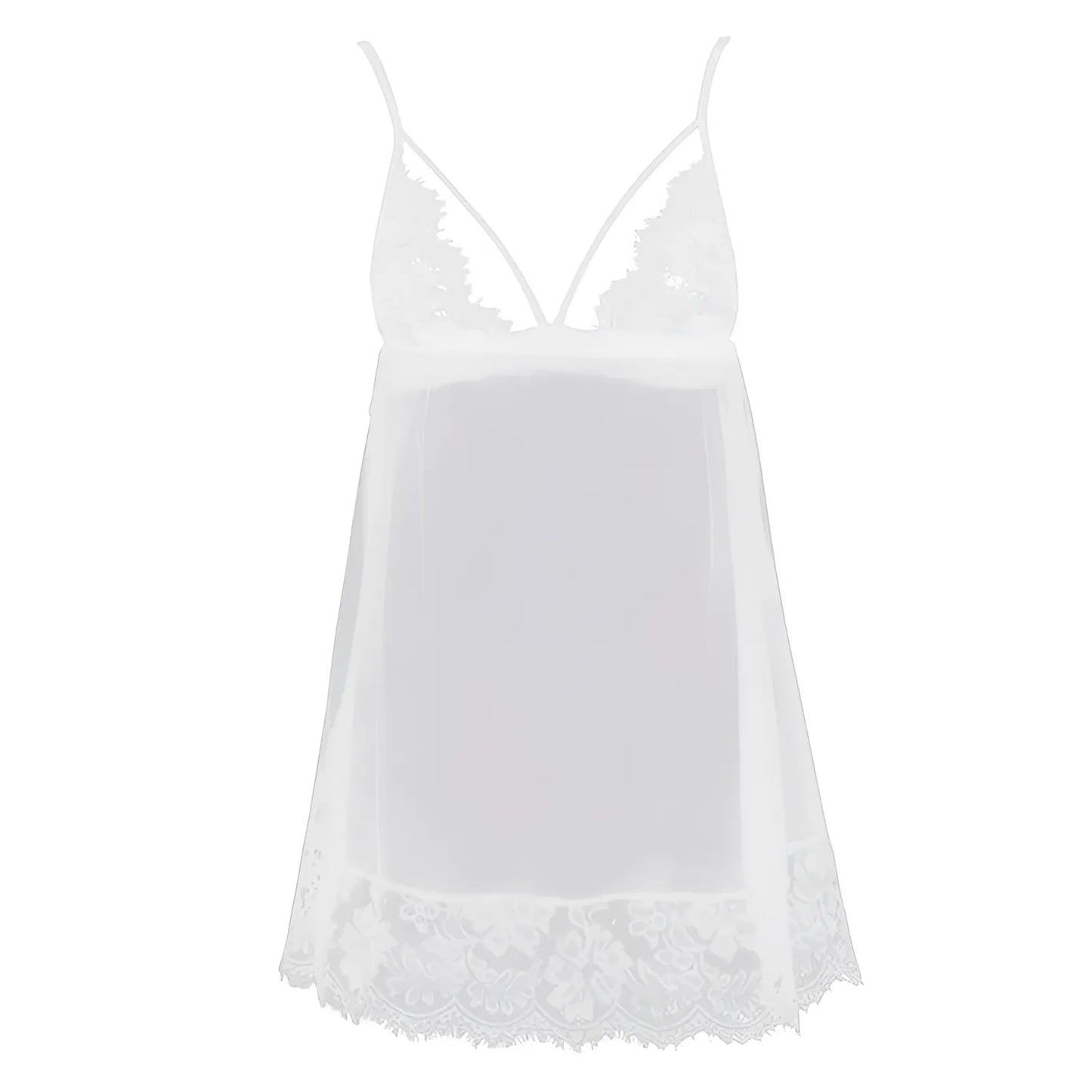 Lace Nightdress with Back Tie Detail