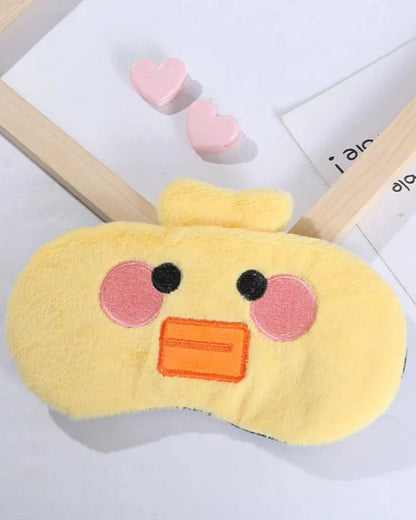 Fluffy animal-shaped sleep mask