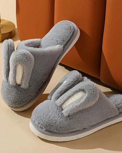 Fluffy Slippers with Ears