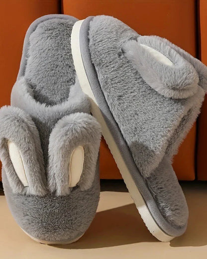 Fluffy Slippers with Ears