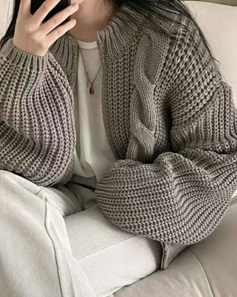 Oversized zip-up sweater top