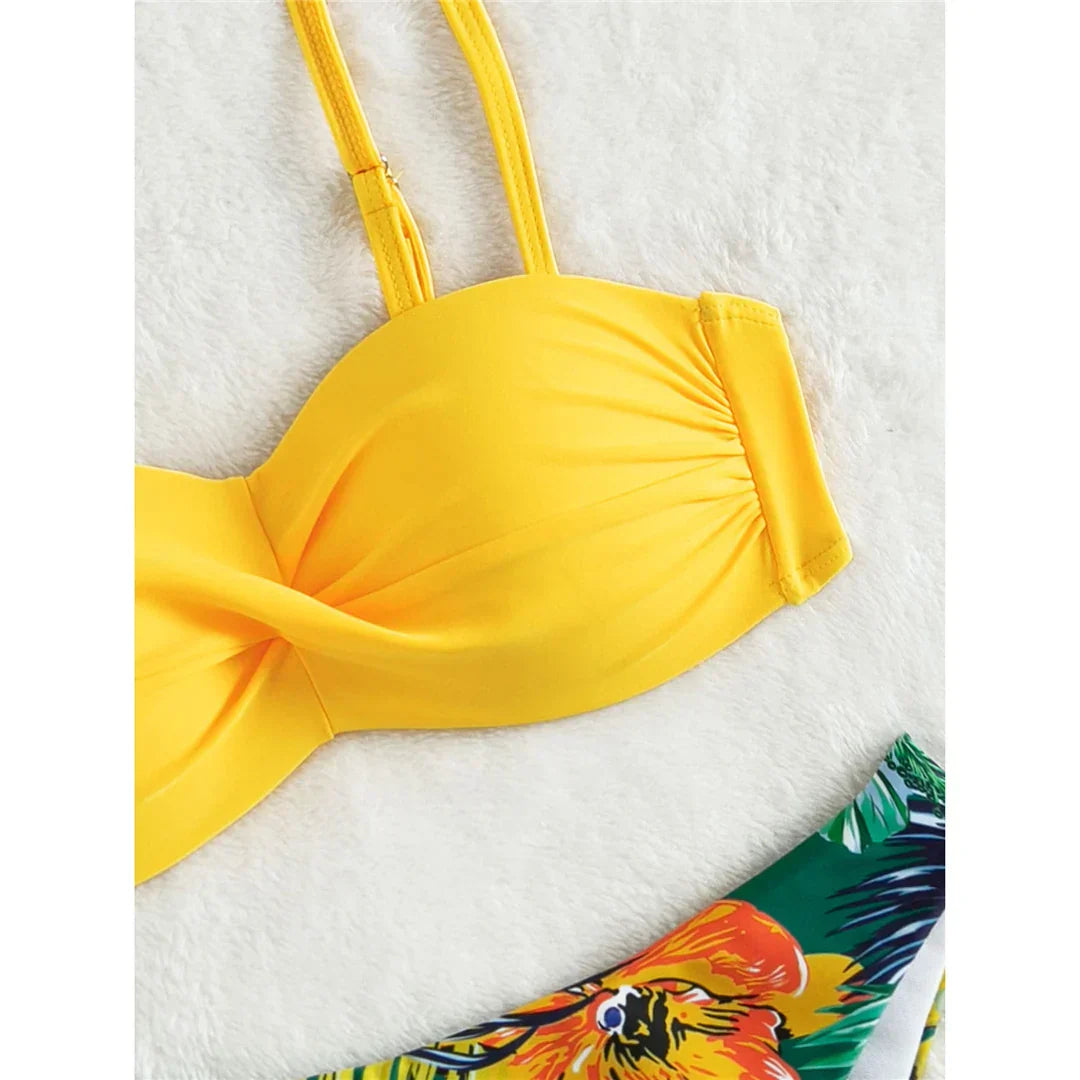 Two-piece swimsuit with padded cups