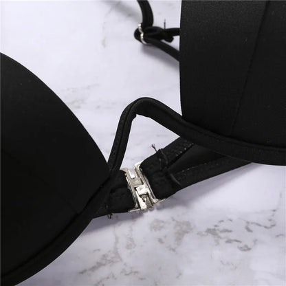 Bikini push-up with adjustable straps