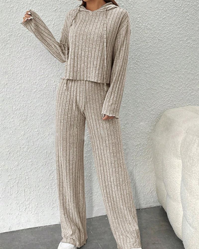 Long Loose Hooded Loungewear Set