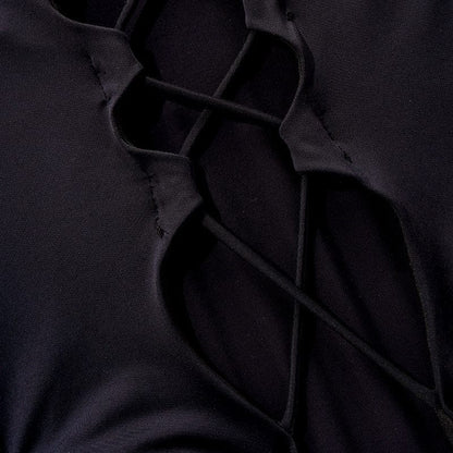 Front-tied one-piece swimsuit
