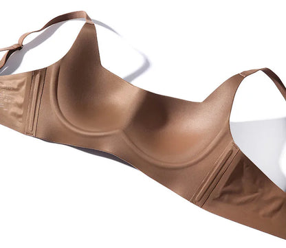 Seamless push-up bra with adjustable straps