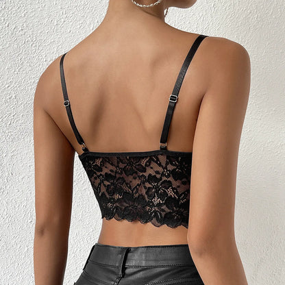 Lace bra with adjustable straps