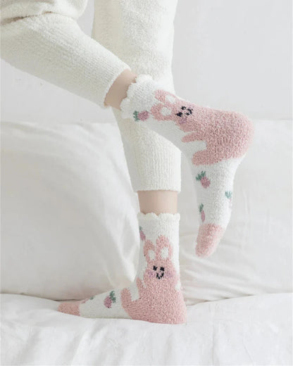 Warm fluffy long socks