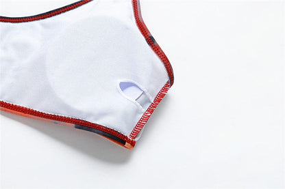 Two-piece swimsuit with adjustable straps
