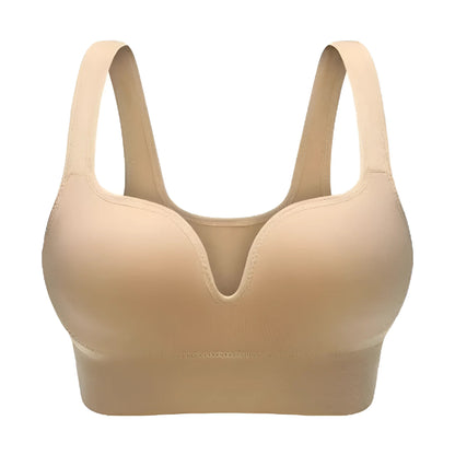 Beige Classic Cut Sports Bra