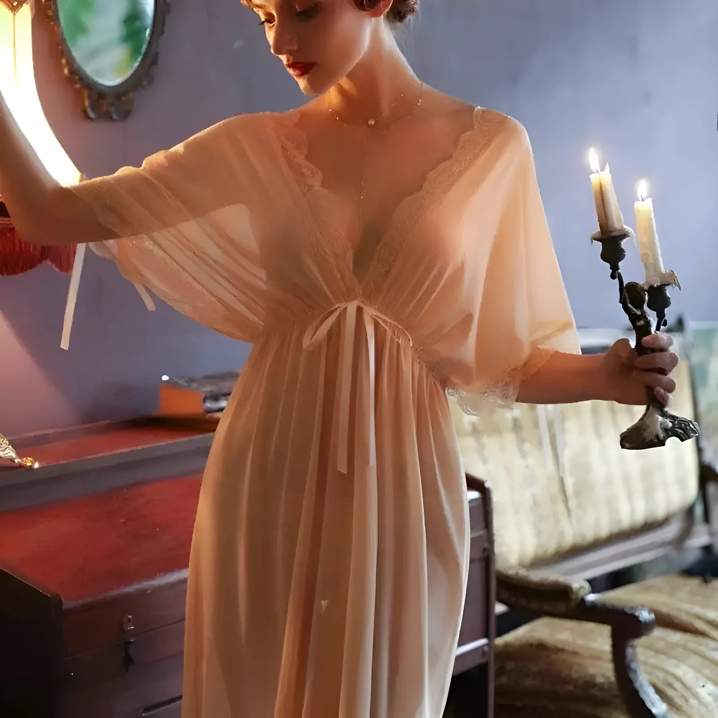 Beige Delicate Nightdress