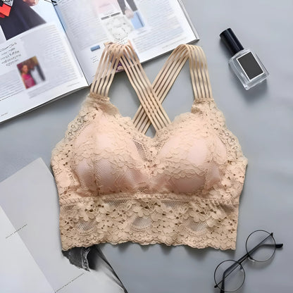 Beige Lace Bralette Top