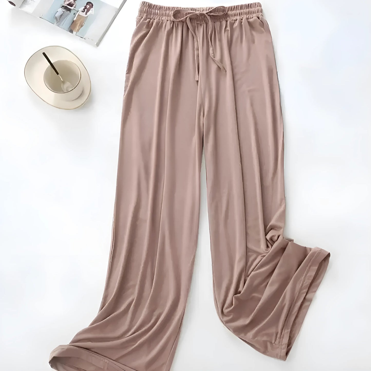 Beige Loose Sleep Trousers