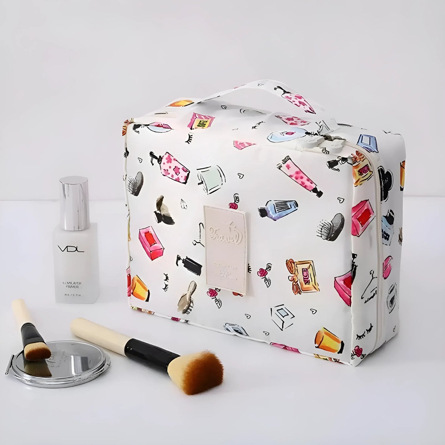 Beige Multi-Functional Cosmetic Case - Vanity Box