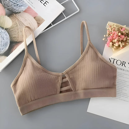 Beige Simple Cut Bralette