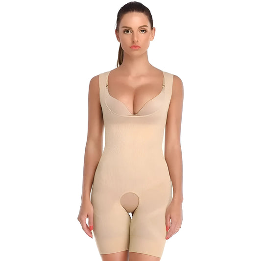 Beige Slimming Women's Jumpsuit