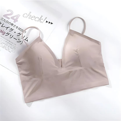 Beige Smooth Bra with Low Rise