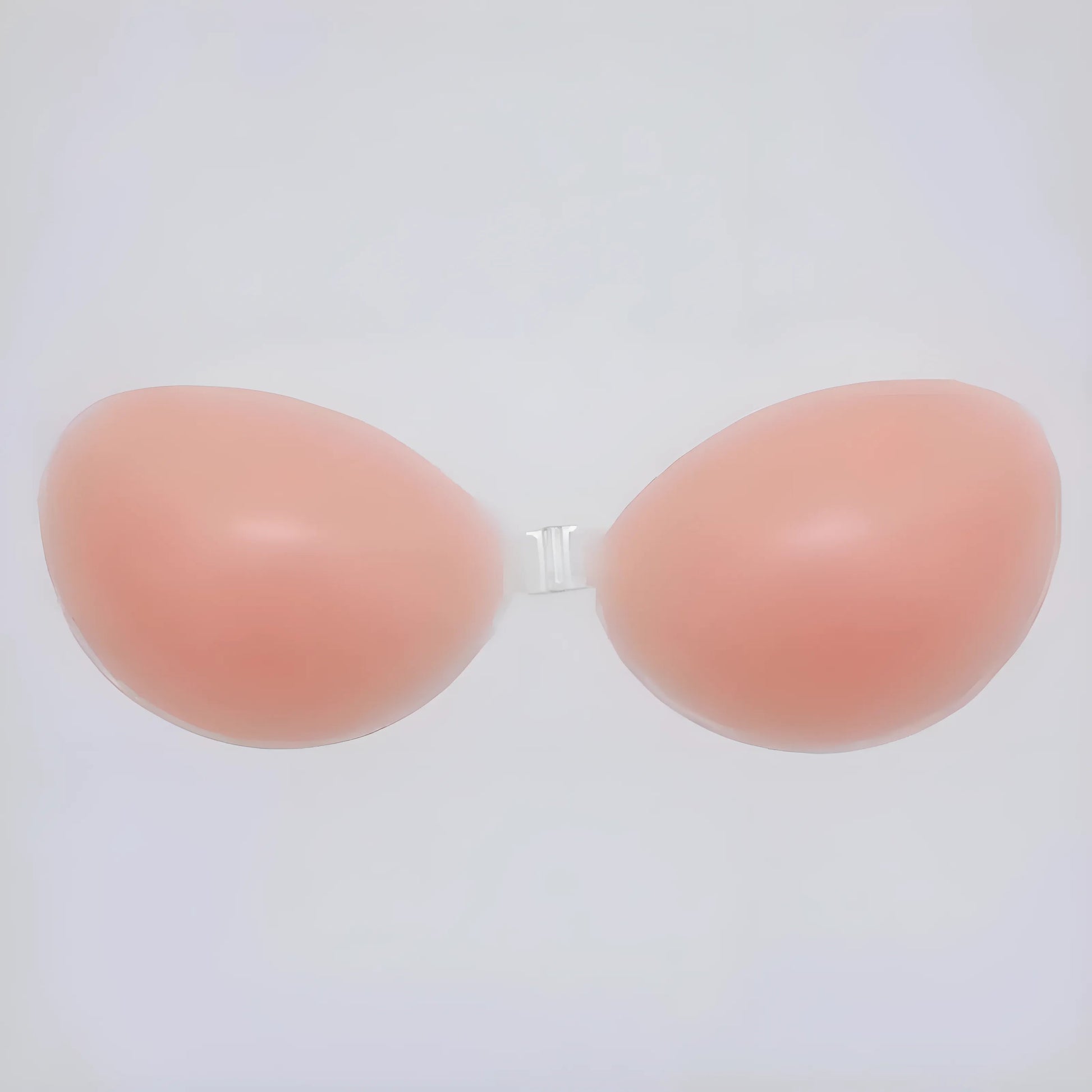 Beige Stick on Silicone Bra with Front Closure