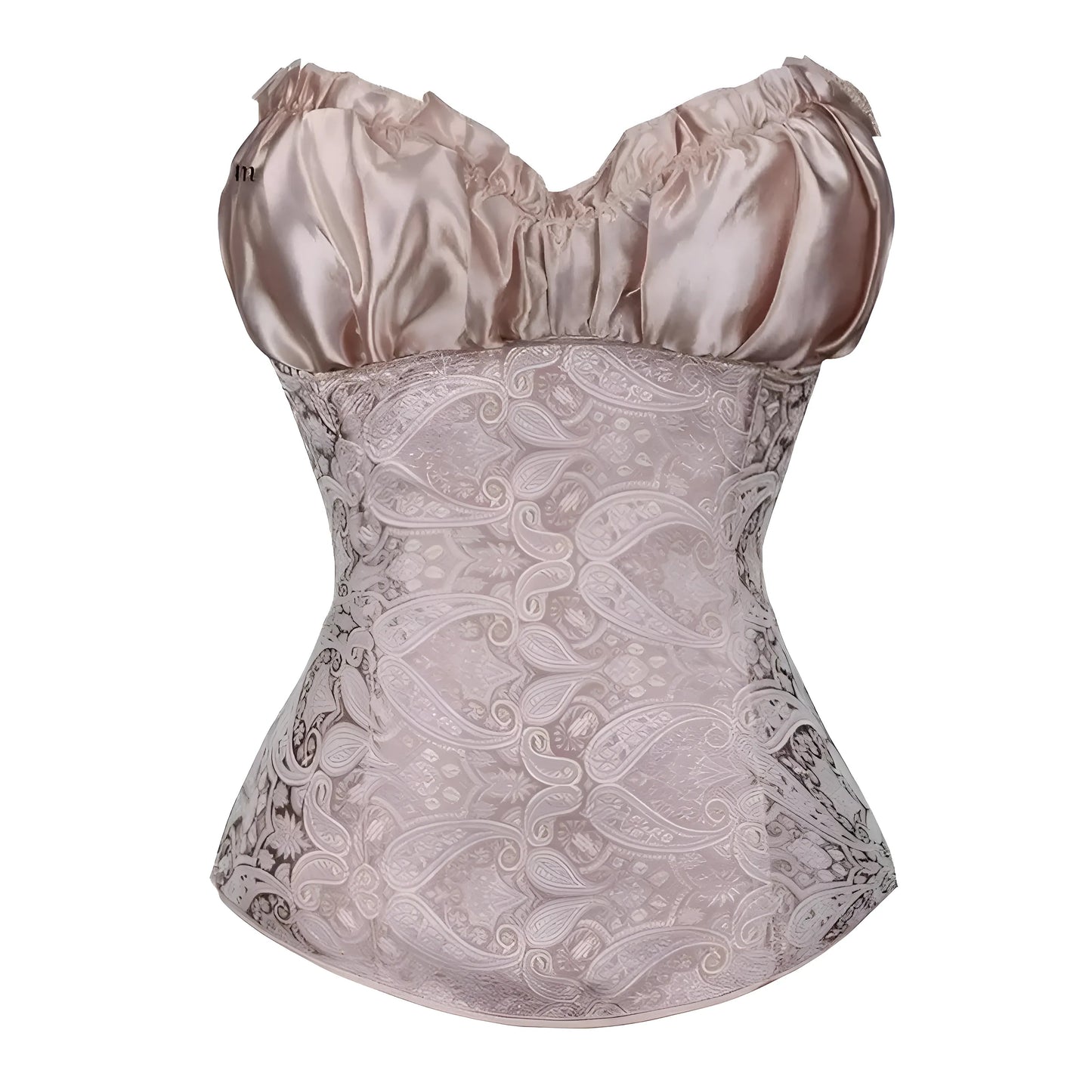 Beige Women's Corset with Decorative Top