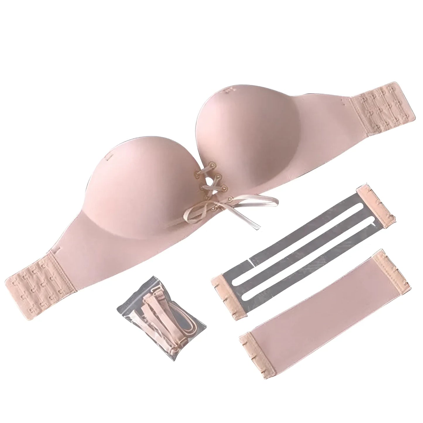 Push-Up Bra with Adjustable Straps and Removable Shoulder Straps