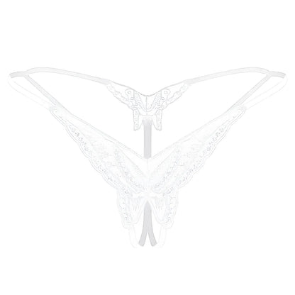 Women's Thong with Decorative Butterfly