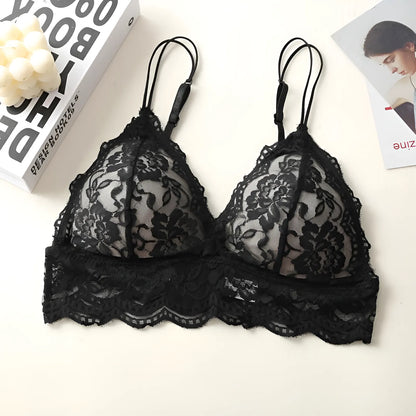 Lace Bralette with Triangle Cups