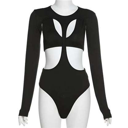 Black Black Cut-Out Bodysuit