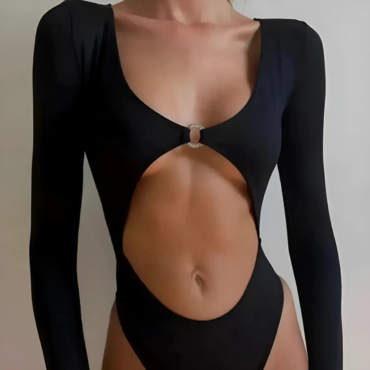 Black Body with Cut-Out at the Waist