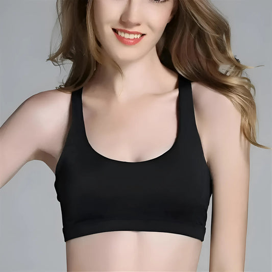 Black Breathable Sports Bra