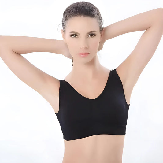 Black Breathable Sports Bra