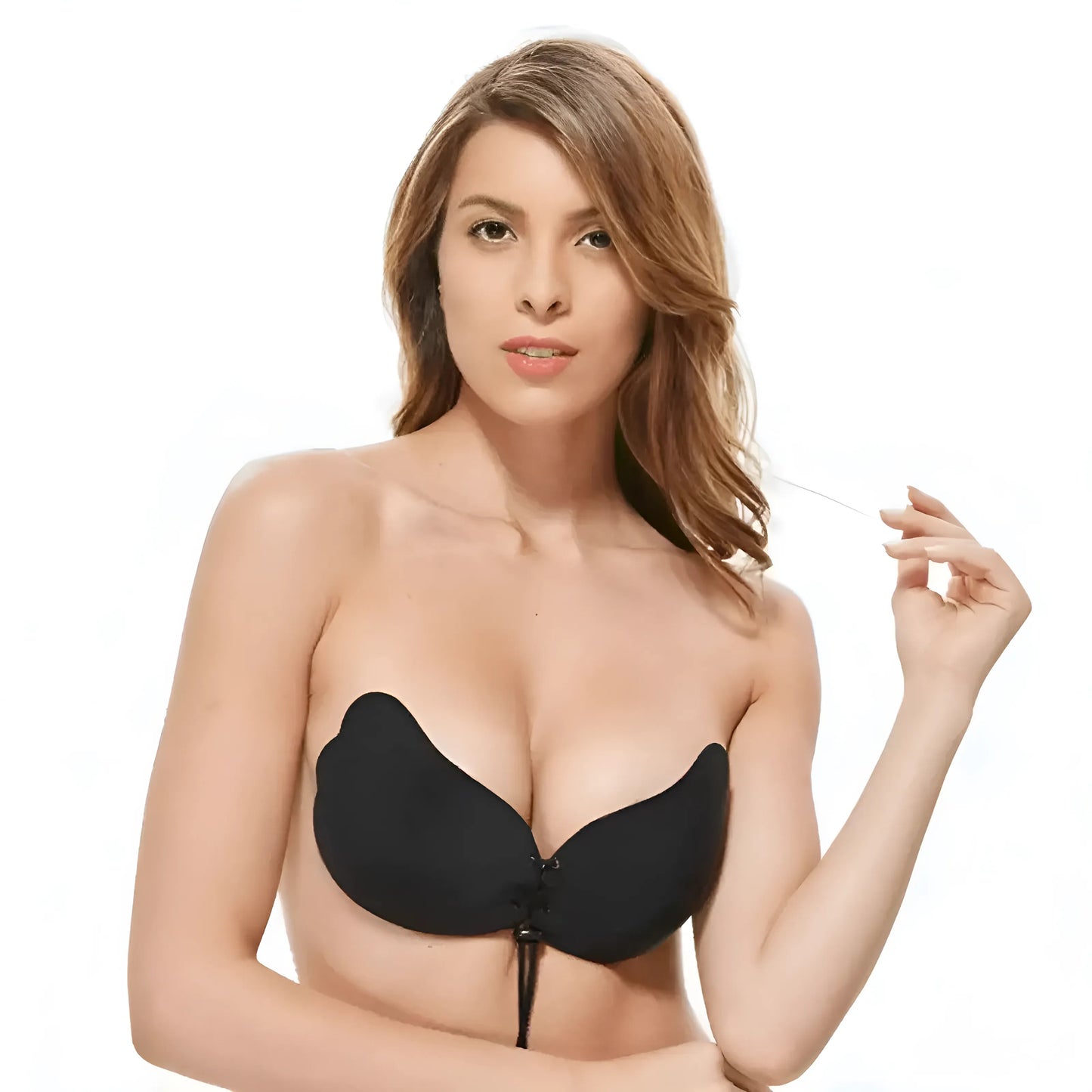 Black Butterfly Stick on Bra with Pull-String