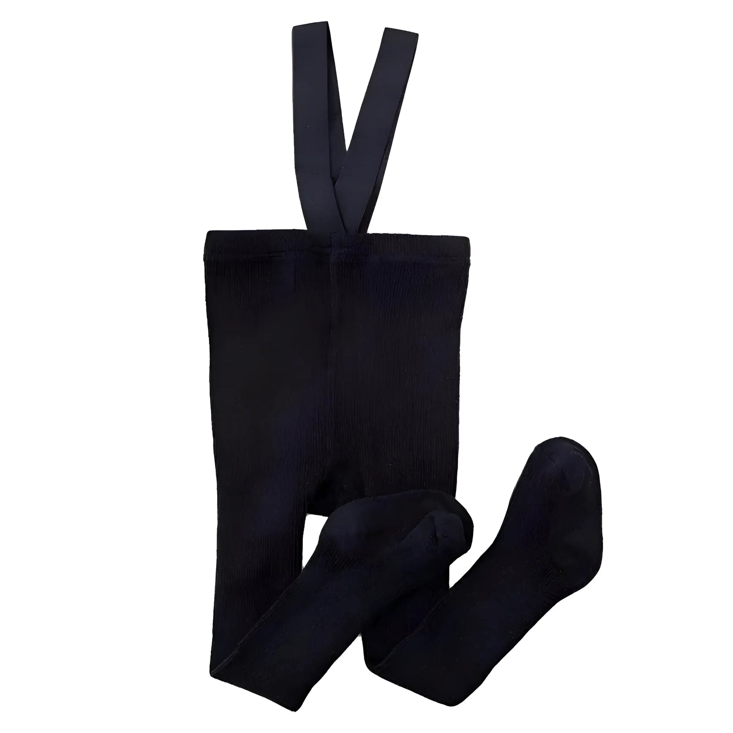 Black Children's Suspender Tights