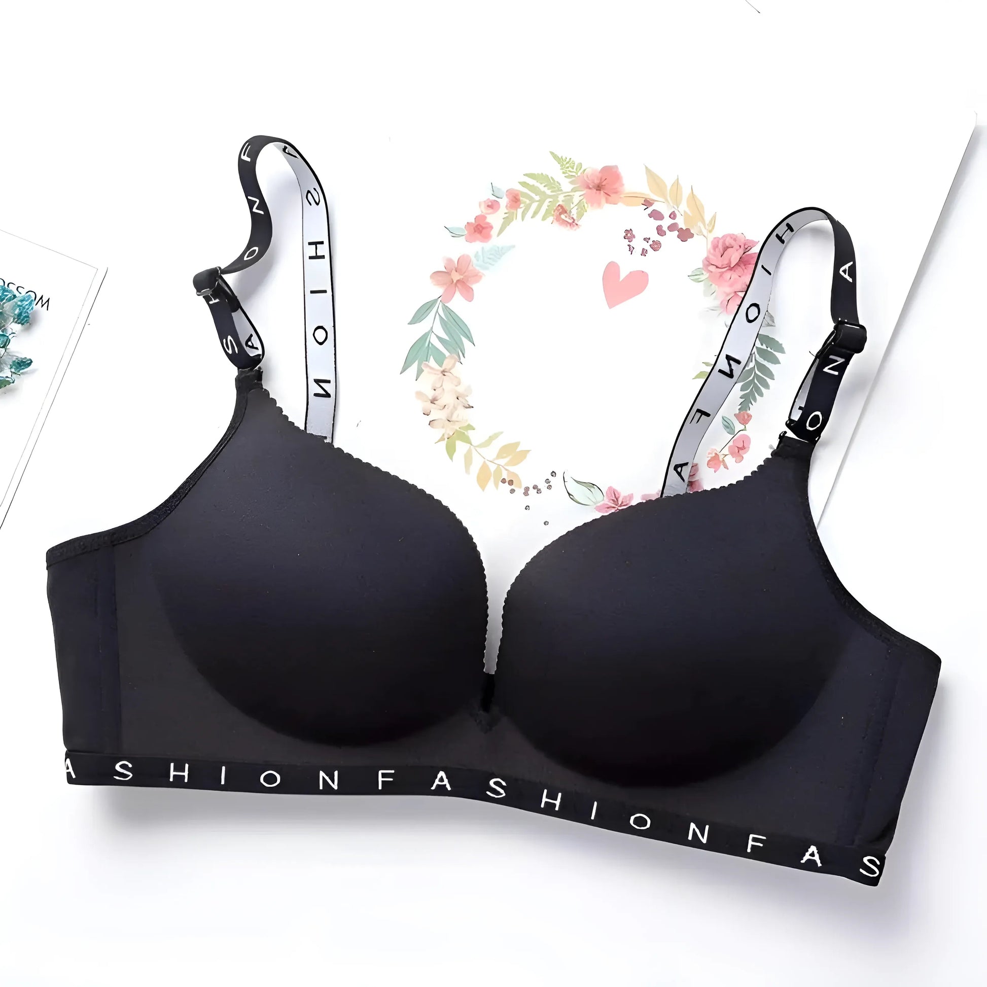 Black Classic Seamless Push-Up Bra