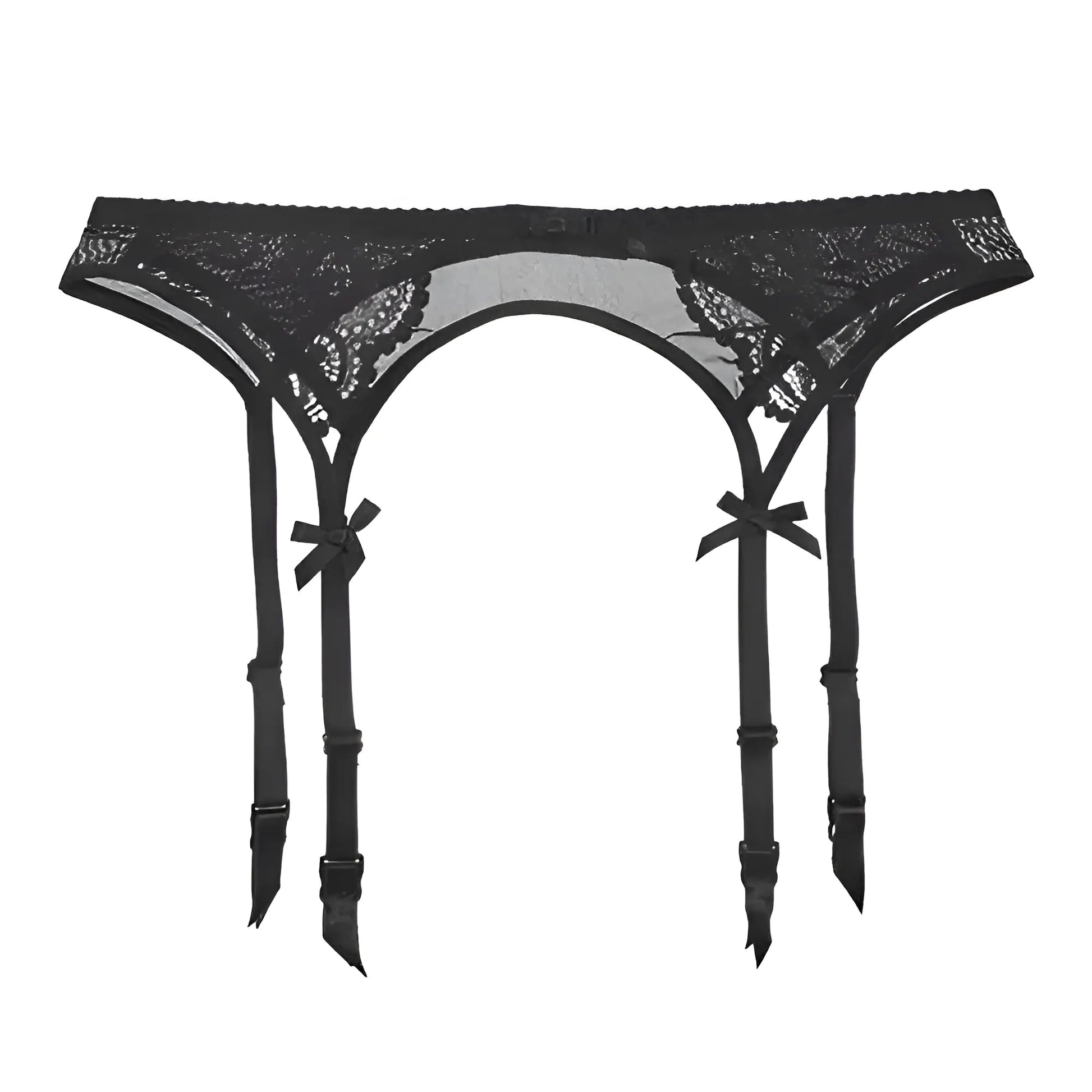 Black Classic Suspender Belt