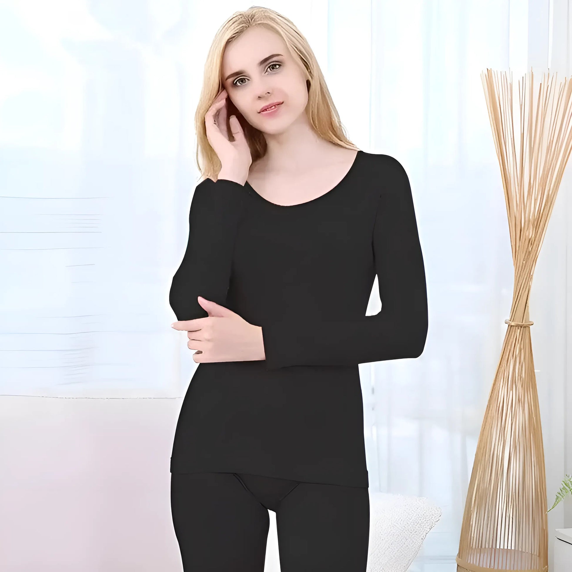 Black Classic Thermal Underwear