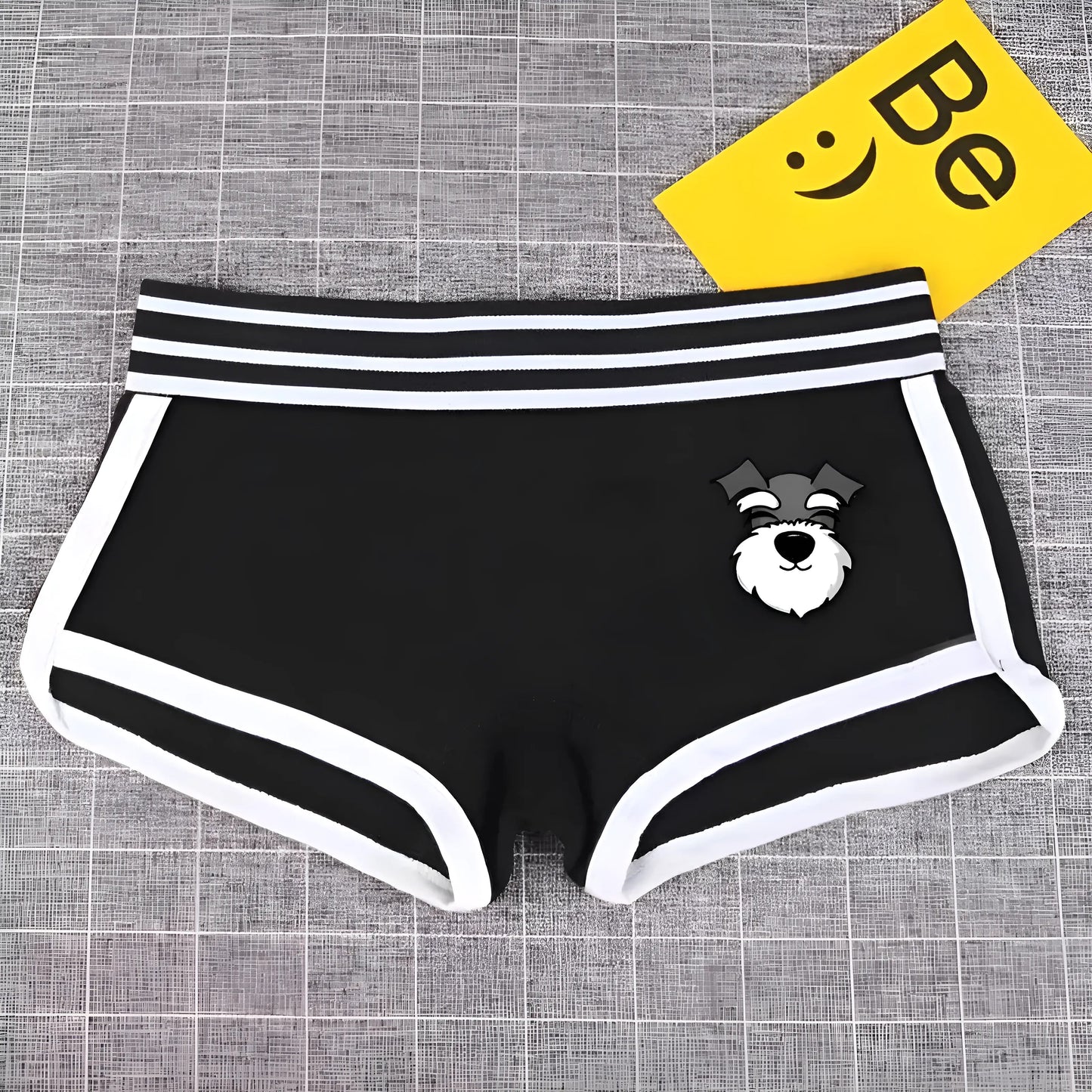 Black Colourful Women's Boxer Shorts