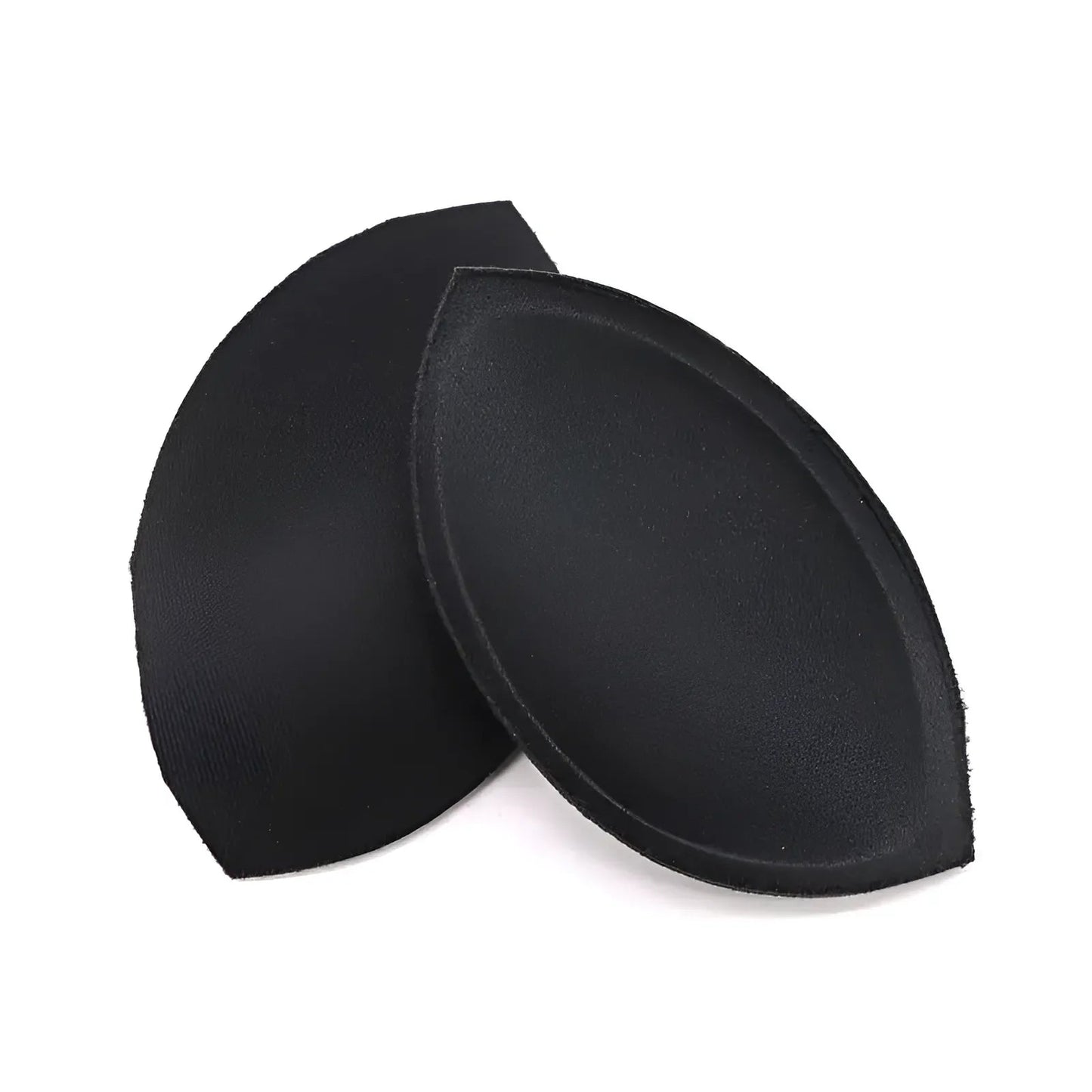 Black Drop-Shaped Fabric Bra Inserts