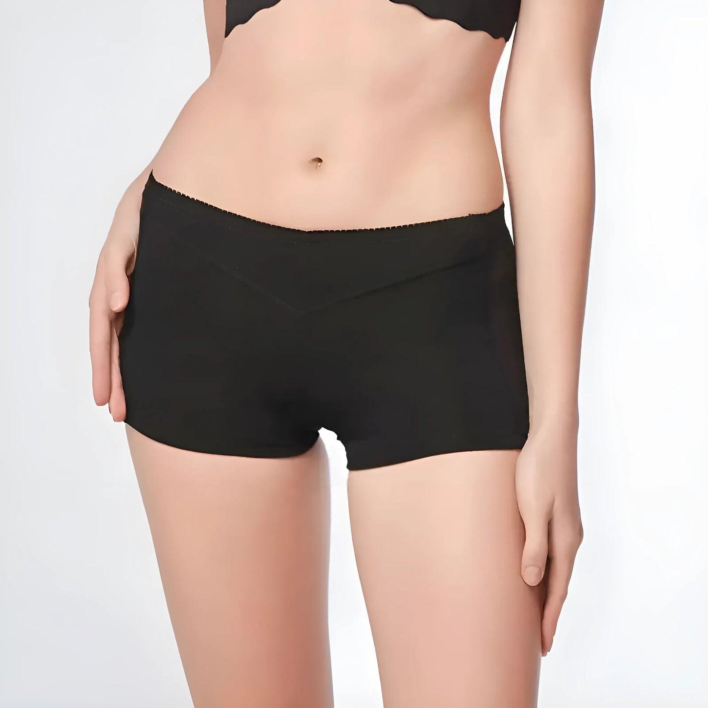 Black Invisible Push-Up Shorts