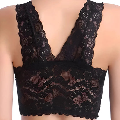 Black Lace Bralette Bra