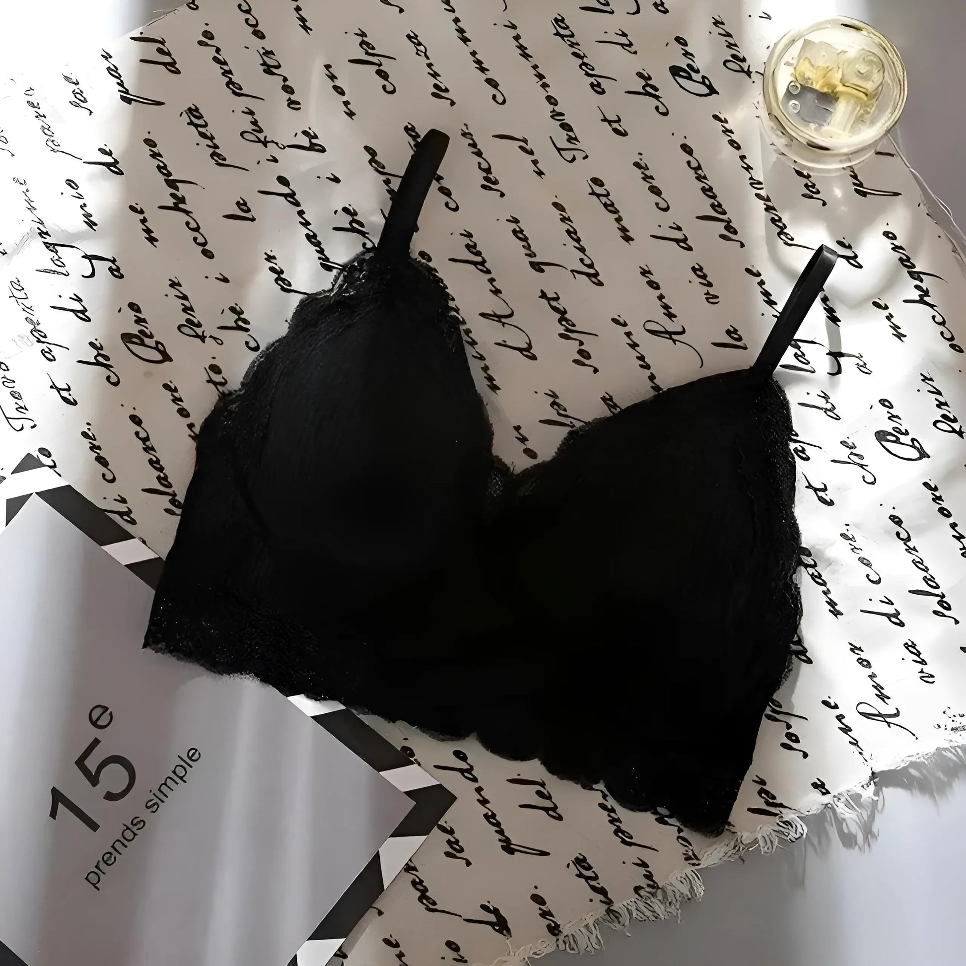 Black Lace Bralette Bra