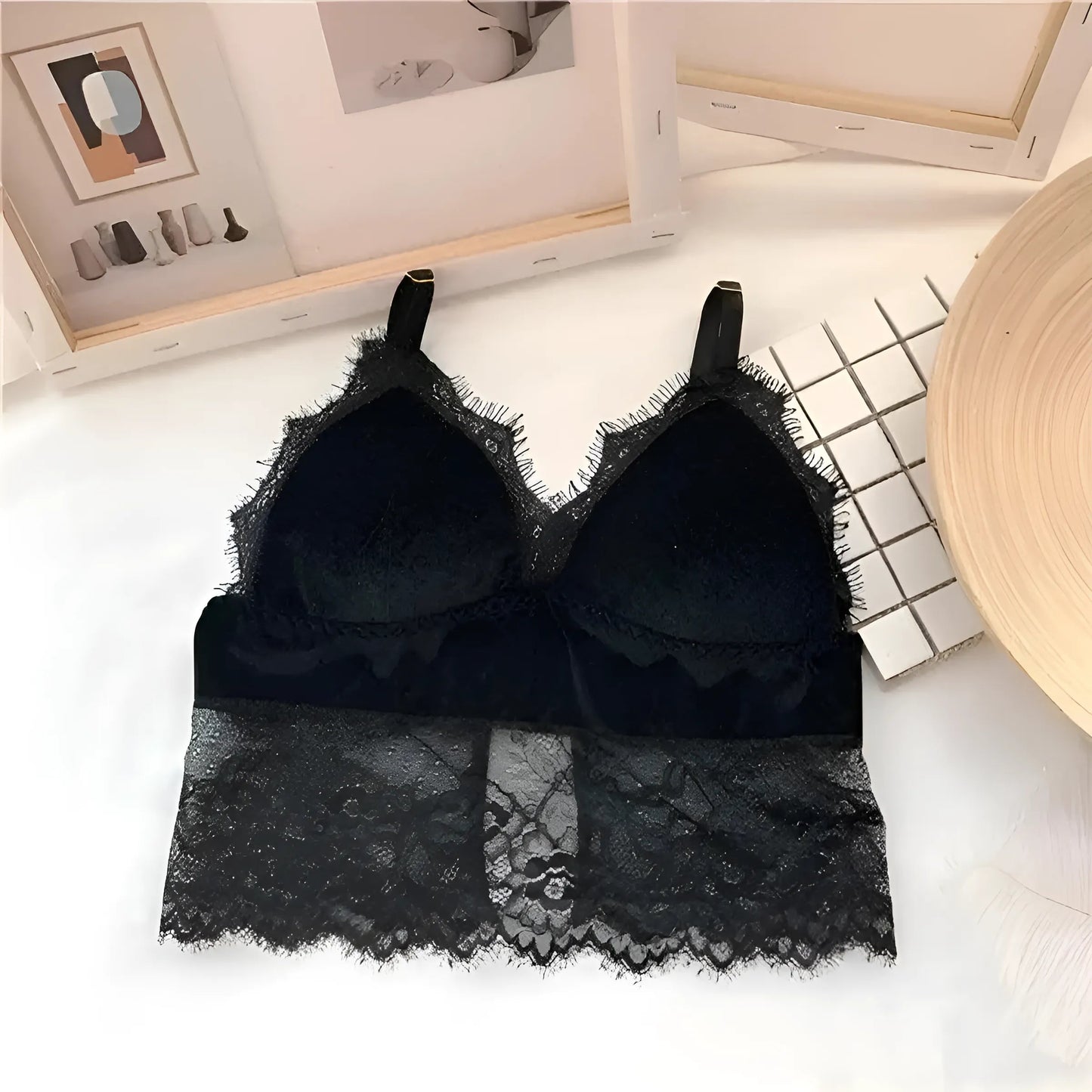 Black Lace Bralette Top