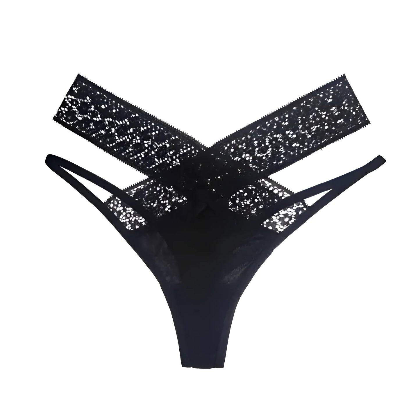 Black Lace Knickers with Decorative Back