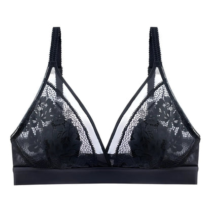 Black Lace Triangle Cup Bra